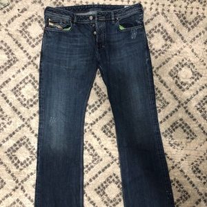 Dark wash denim jeans